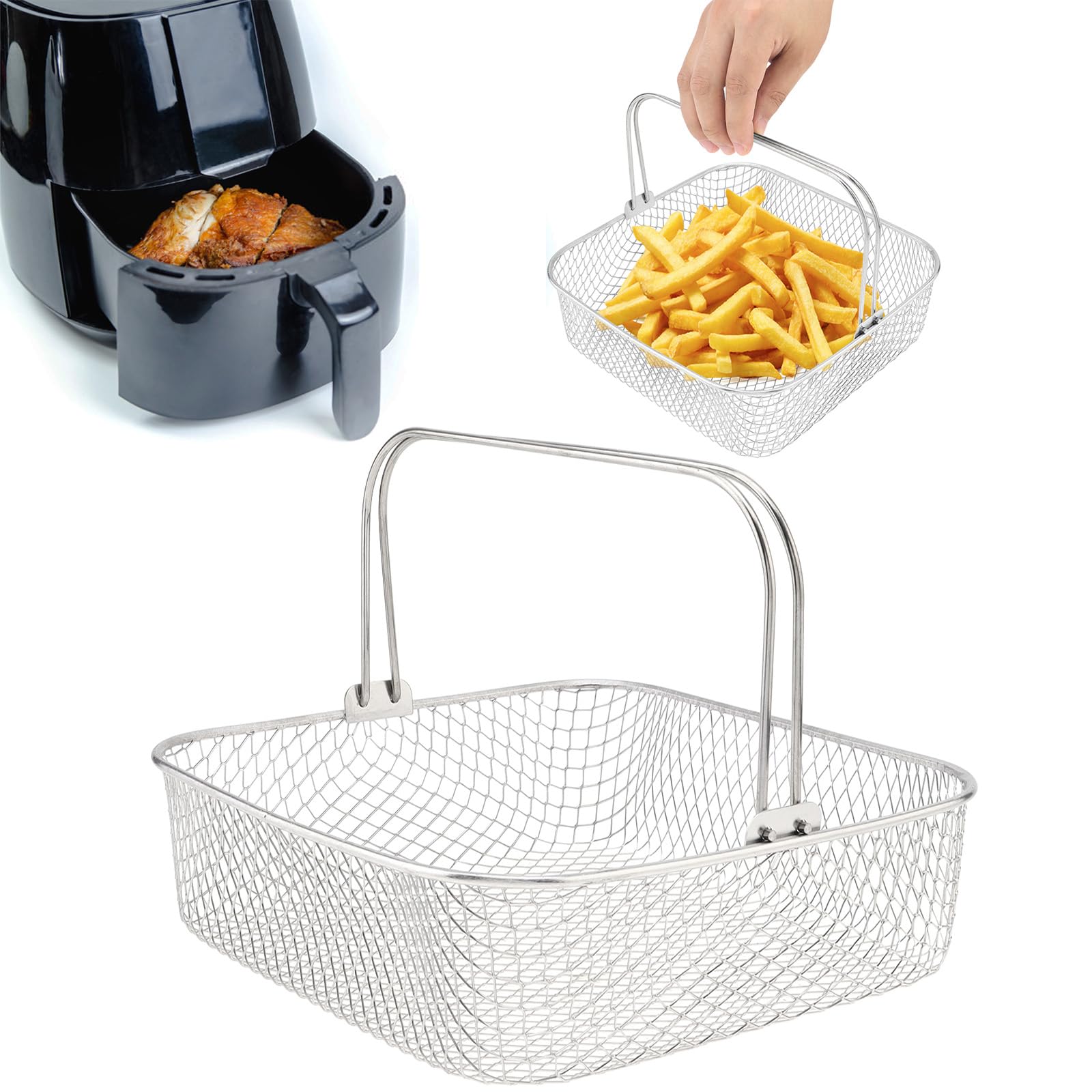 Amazon.com: Air Fryer Basket, 5.8QT 6QT Air Fryer Accessory Mesh